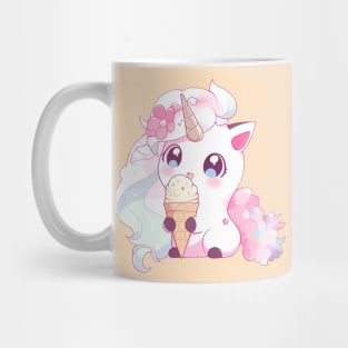Unicorn licks ice cream Mug